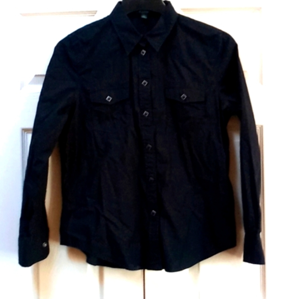 Women's Ralph Lauren Black Shirt size L.  Worn once.